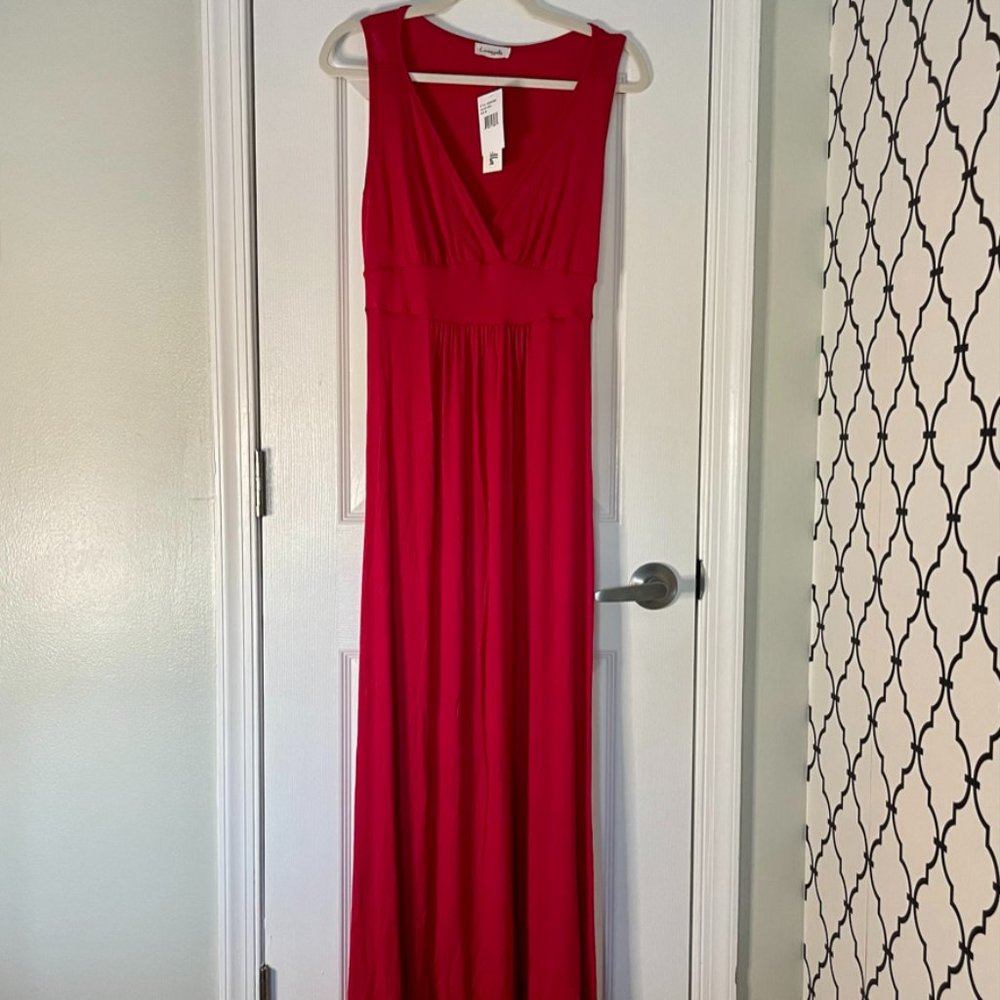 Loveappella Red Jersey Maxi Dress